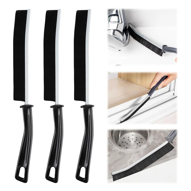 Spazzola Pulizia Fessure con Manico - Setole Resistenti - Ideale per Bagno e Cuc