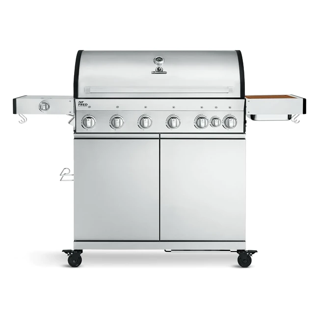 Burnhard 6-Brenner Gasgrill Fat Fred Deluxe 2023 inkl Backburner 900C Infraro