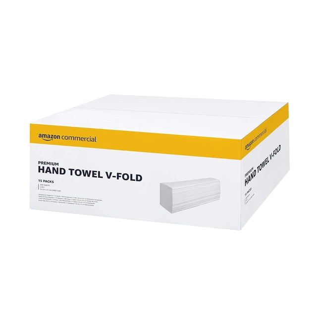 AmazonCommercial Interfold Handtücher, 3990 Blatt, Zellstoff, saugfähig, nachhaltig