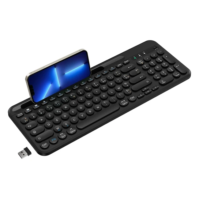 Clavier sans fil Bluetooth 51 AZERTY avec USB 24G - Cimetech - Réf. 1110987