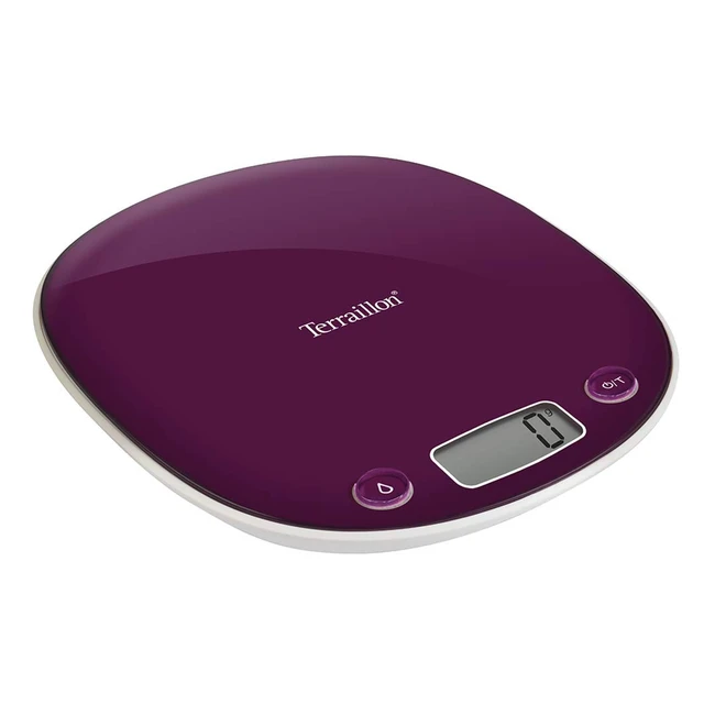 Balanza de cocina electrónica Terraillon Macaron Ciruela 5kg 1g