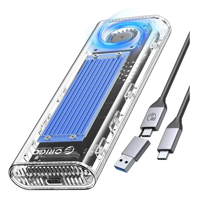 Carcasa SSD M2 NVMe Orico 40Gbps con Ventilador Incorporado