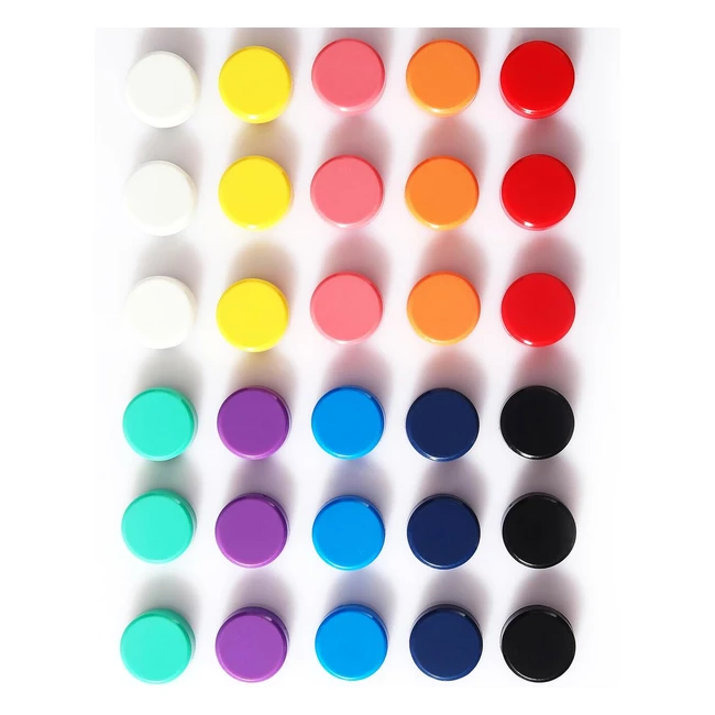 Lot de 30 aimants frigo puissants - Dcoratifs pour rfrigrateur tableau bl