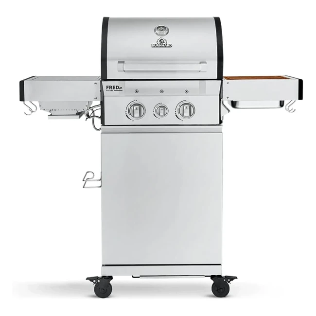Burnhard 2-Brenner Gasgrill Fred Jr Deluxe 2023 inkl 900C Infrarotkeramikbre
