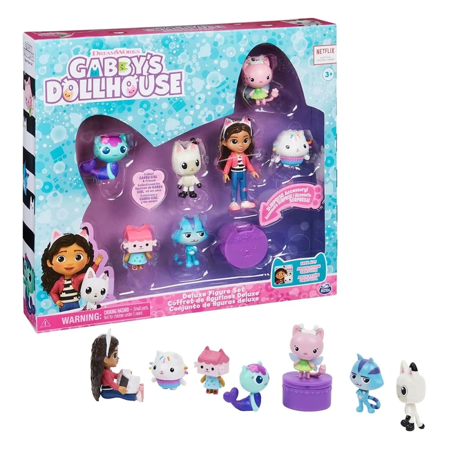 Coffret Figurines Deluxe Gabby - 6 Figurines de Chat et 1 Accessoire Surprise