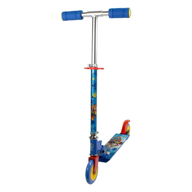 Trottinette pliable 2 roues enfant Pat Patrouille - Plateau antidérapant - Guidon ajustable - Dès 5 ans