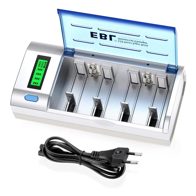 Chargeur de piles universel EBL 906 avec LCD charge rapide 4 slots de charge