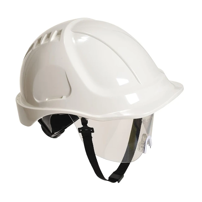 Portwest PW54 Endurance Plus Visor Workwear Safety Helmet - White