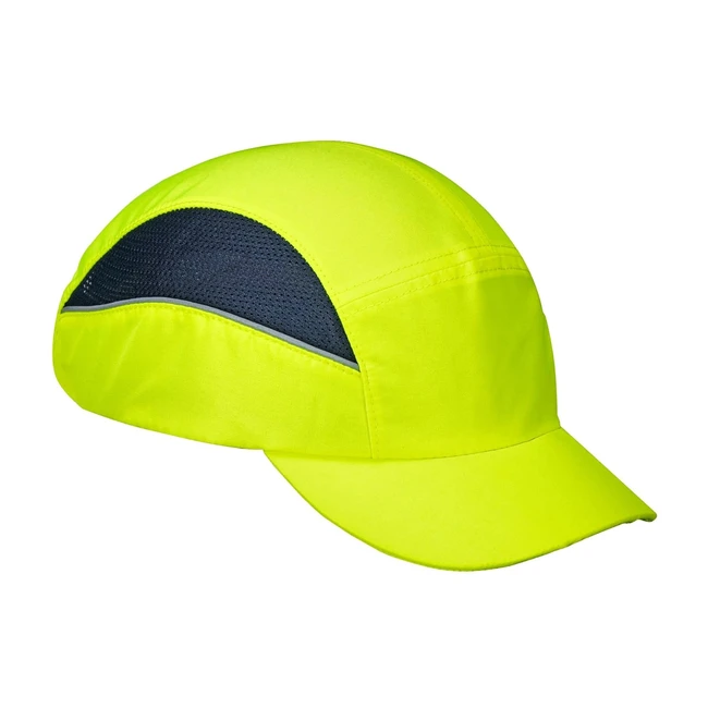 Portwest PS59 AirTech Bump Cap - Yellow Reflective Piping Ventilated EN 812