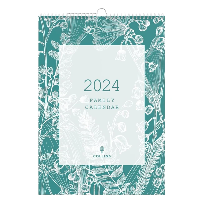 Collins Debden Tara 2024 Family Wall Calendar - Organiser for Office, Work, Personal, and Home
