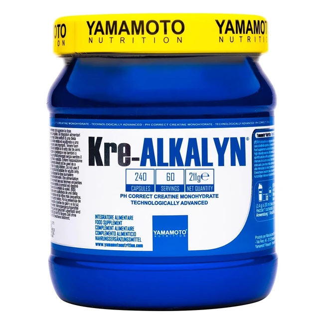Yamamoto Nutrition Krealkalyn 240 Capsule - Creatina Monoidrato pH Corretto - Ma