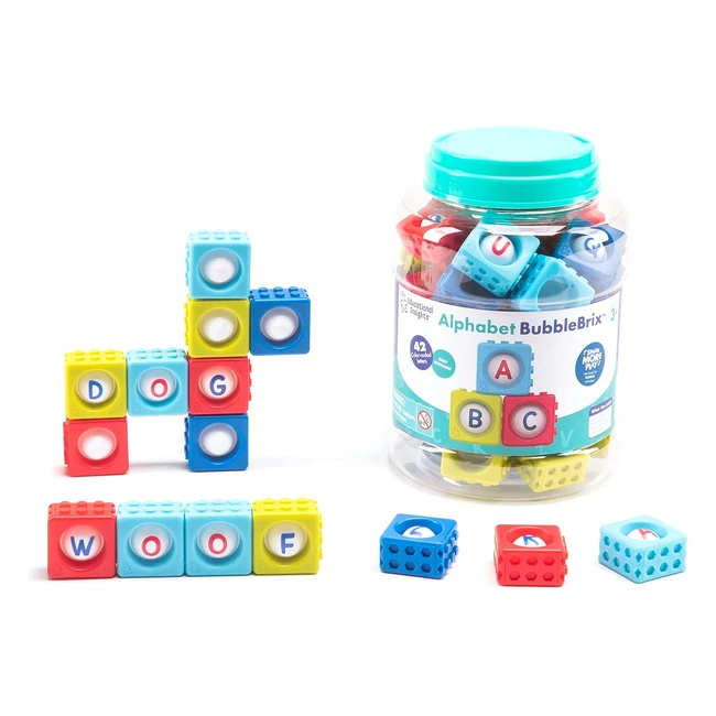 Juguete Bubblebrix Letras Aprende Alfabeto Antiestrés - Multicolor