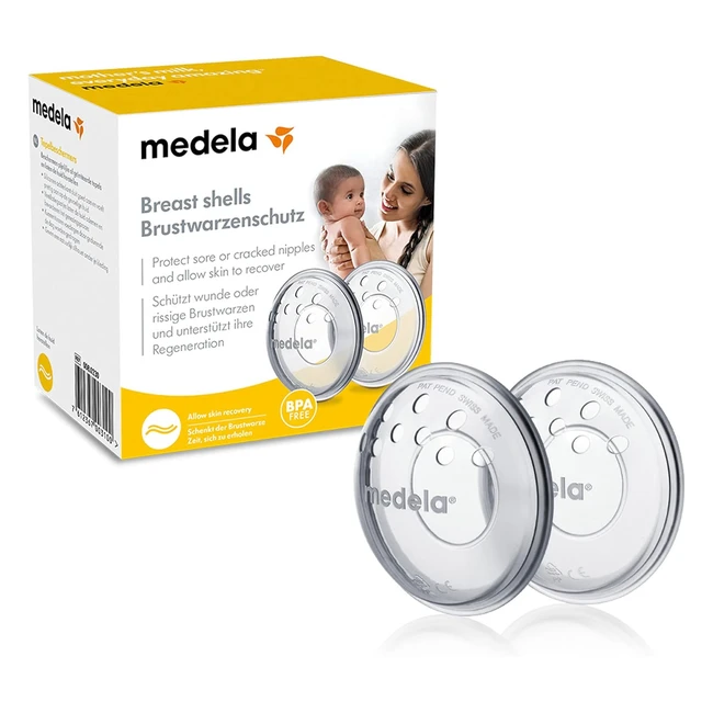 Medela Breast Shells - BPA-Free Silicone, Ventilation Holes, 2 Shells