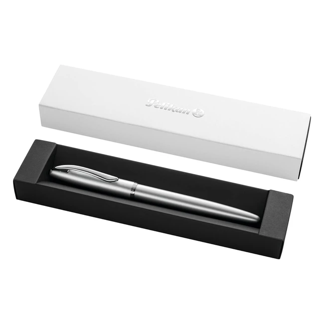 Pelikan Stilografica Jazz Noble Elegance in Metallo Silver Inchiostro Blu - Astuccio Regalo