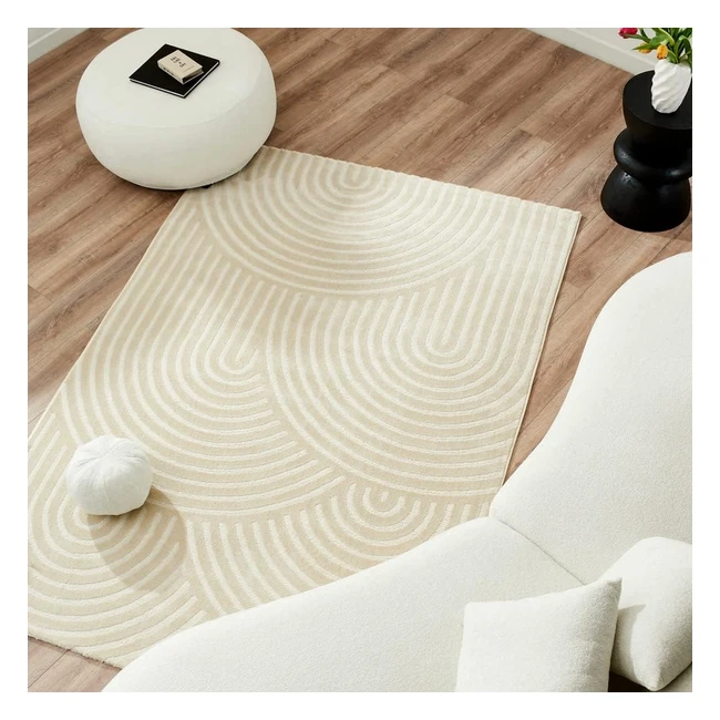 Tapis Salon Chambre Beige - Doux et Élégant - 160x230 cm - Résistant à l'Usure - Livraison Rapide