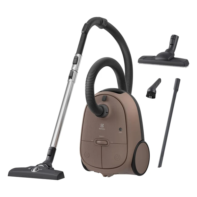 Aspirateur Electrolux 600 Clean avec Sac - Commandes aux Pieds - Filtre Hygiène Lavable - Cordon 12m - Marron