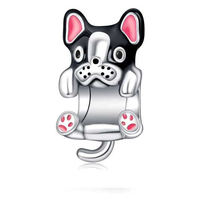 Charms pour bracelets et colliers en argent sterling or rose - Papillon, chats, chien, Stitch - Réf. AMU1234