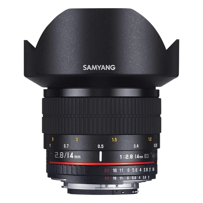 Obiettivo Samyang AE 14mm f28 ED IF UMC Aspherical per Nikon F - Nero