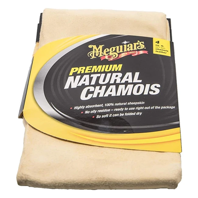 Panno Assorbente in Camoscio Naturale Meguiar's X2100 - Alta Assorbenza e Durata