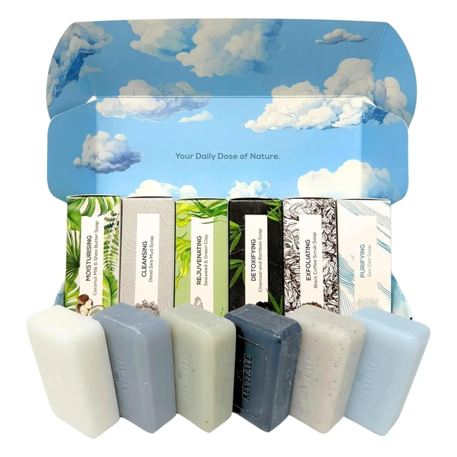 Revitale Natural Cleansing Soap Set - 6 x 100g Bars Vegan SLS and Paraben-Free