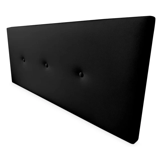 Cabecero Somnia Descanso Polipiel Premium Acolchado Miami 160x60cm Negro