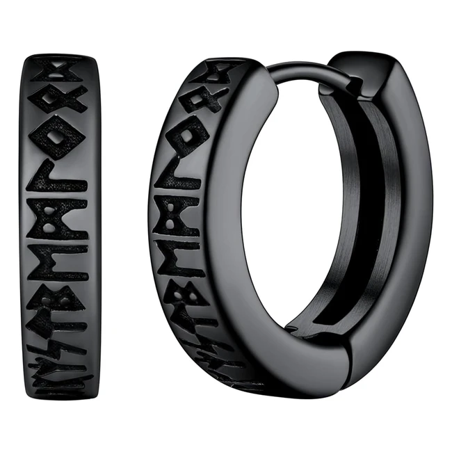 Boucle d'oreille homme Viking argent 925 - Piercing oreille gothique - Livraison gratuite