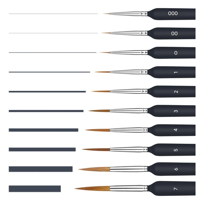 Ensemble de pinceaux aquarelle et peinture acrylique - 10 pièces