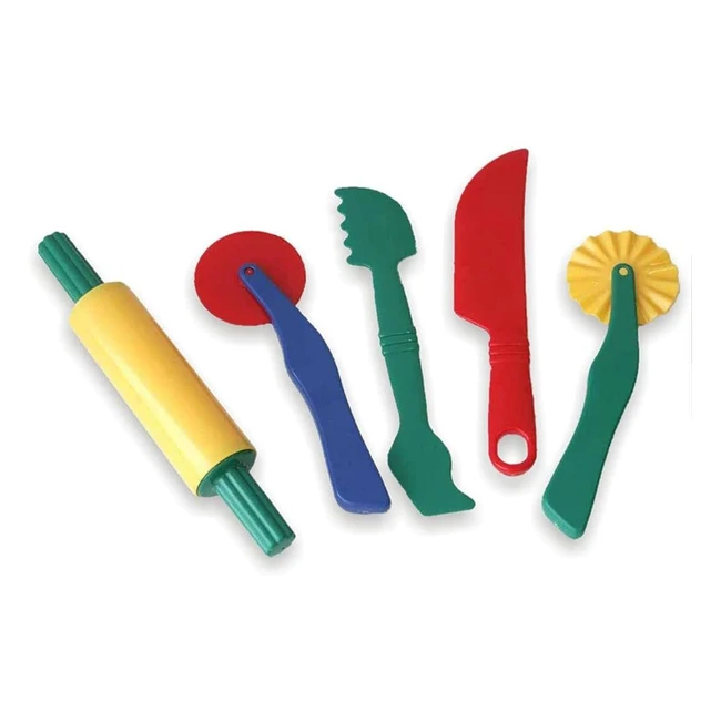 Ensemble d'accessoires pour pâte douce Miniland 95251 - Coupe, façonne et lisse