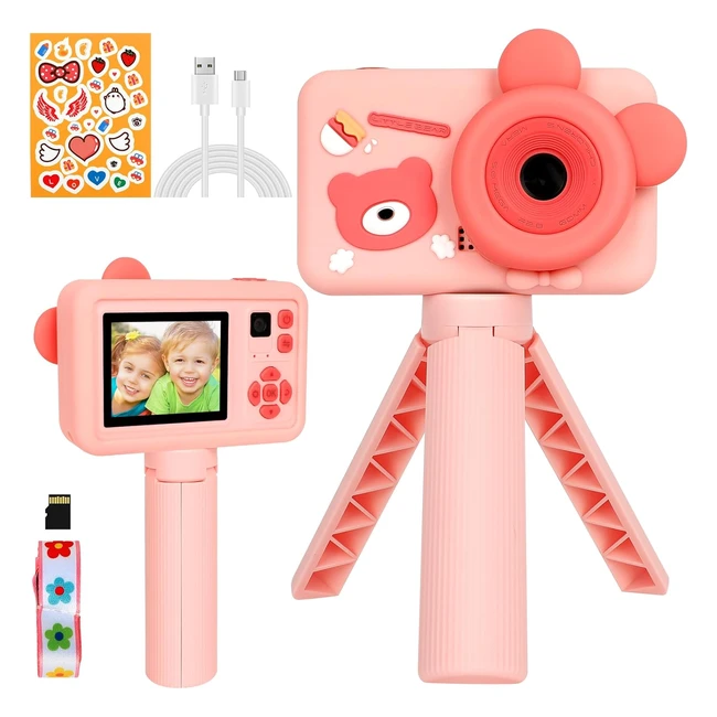 Cámara Infantil Digital 20 Pulgadas | Regalo Niños 3-12 | 1080p HD Anticada | Trípode y Tarjeta SD 32GB