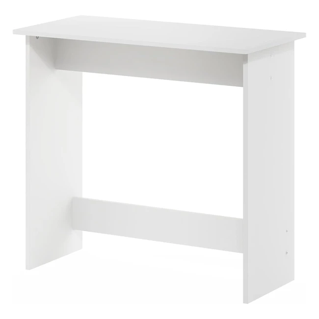 Escritorio de estudio Furinno Simplista, madera blanca, 3912D x 7950W x 7569H cm