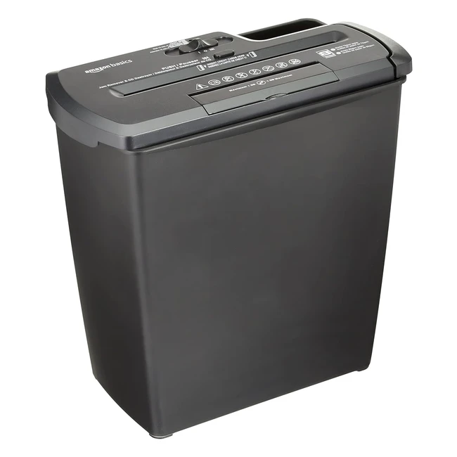 AmazonBasics Aktenvernichter 8 Blatt Streifenschnitt CD Vernichter