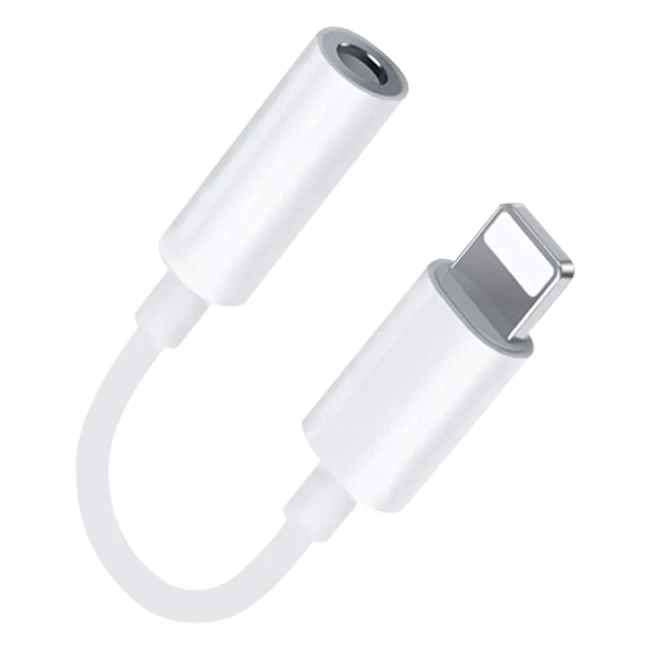 Adaptateurs pour écouteurs iPhone certifiés Apple MFi - Lightning to Jack 3.5 mm - Accessoires compatibles avec iPhone 14/14 Pro/13/12/11/X/XR/8/7/iPad