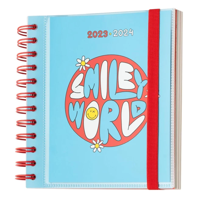 Diario Smiley 2023 2024 per Scuola Elementare - Agenda Scolastica Giornaliera 16x14cm