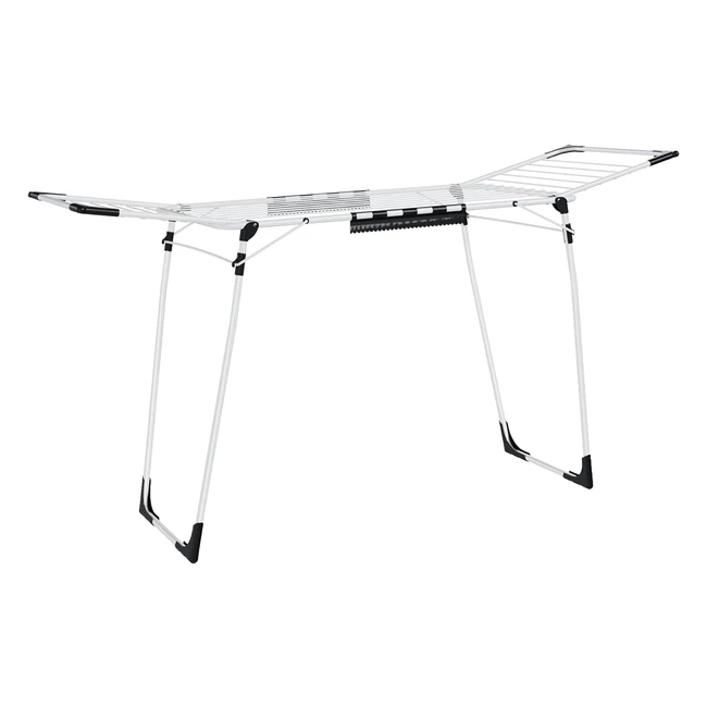 Songmics Wäscheständer Standtrockner 565x173x965 cm - Platzsparend & stabil - Metall - Weiß LLR518W01