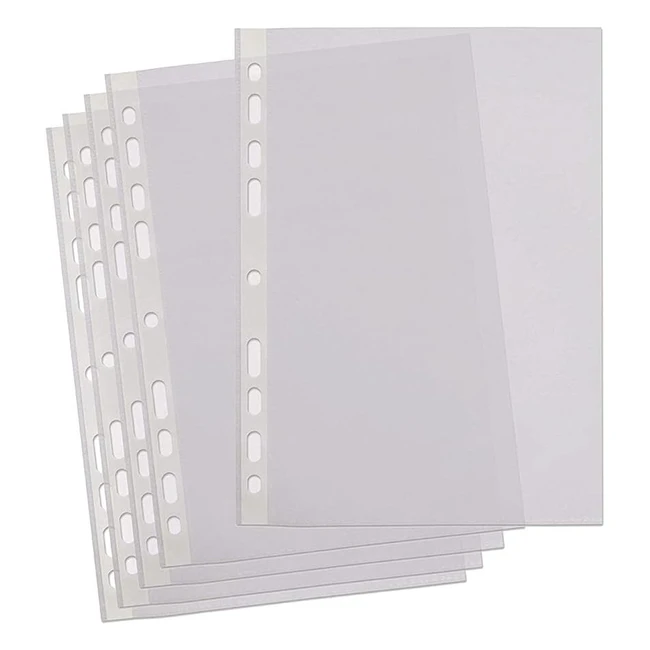 Summit A4 300 Poly Pockets - Clear, Durable, Multi-Punched