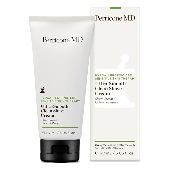 Perricone MD Hypoallergenic CBD UltraSmooth Shave Cream | Prevents Redness & Razor Burn