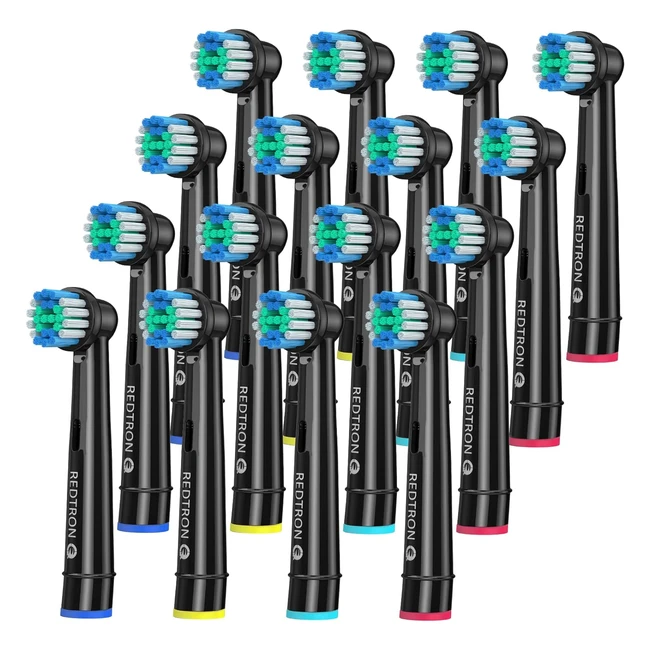 Redtron Testine di Ricambio per Oral B 16 Pezzi - Pulizia di Precisione