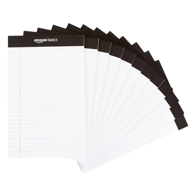 Bloc de escritura Amazon Basics A5 Blanco - 50 hojas x 12 unidades