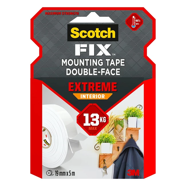 Cinta de montaje Scotchfix Extreme PGS051950P 19mmx5m - Resistencia extrema