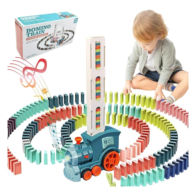 Juego de Juguetes de Dominó para Niños - 100 Piezas de Bloques de Dominó Automáticos - Juegos Infantiles Creativos - Educación Temprana