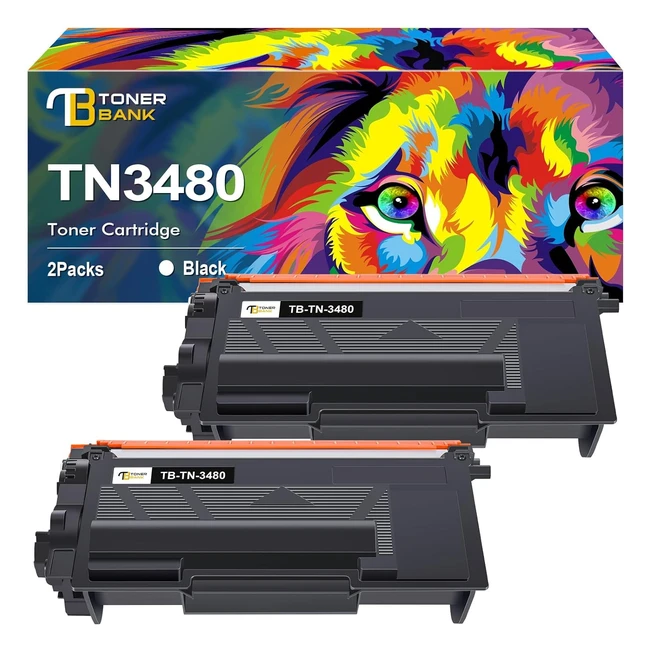 Compatible Toner Bank TN3480 for Brother TN3480 TN3430 - Black 2 Pack