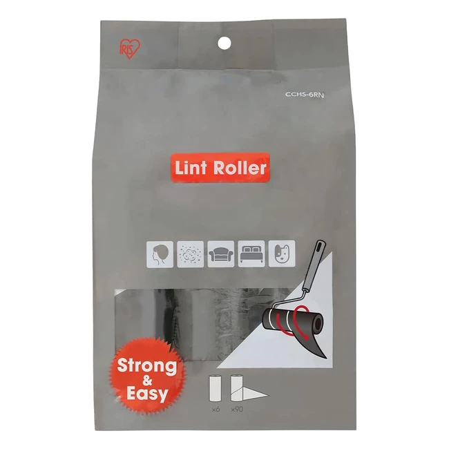 Conjunto de 6 recargas de 60 hojas negras para rodillo adhesivo CCNBRN - Elimina pelusas y pelo de animal de ropa, cortinas y sofás