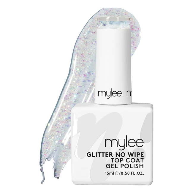 Mygel Glitter Nail Gel Polish Top Coat - Long Lasting & Easy to Apply