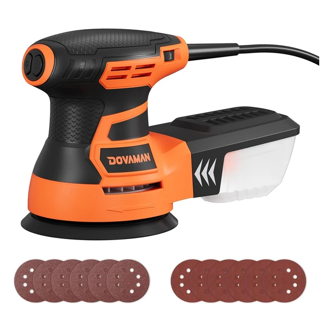 Ponceuse Orbitale Excentrique Dovaman ROS01A 350W - 6 Vitesses - 13000 tr/min - Pour Bois et Acier