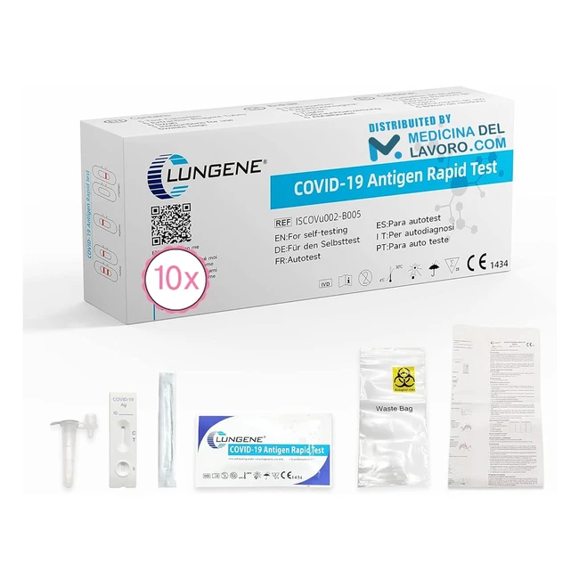 Clungene Tamponi Covid 19 - Kit Rapido Nasale - Scatola da 10 Test