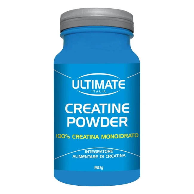 Ultimate Italia 100 Creatina Monoidrato 150g - Incrementa Volume Muscoli, Potenza e Resistenza