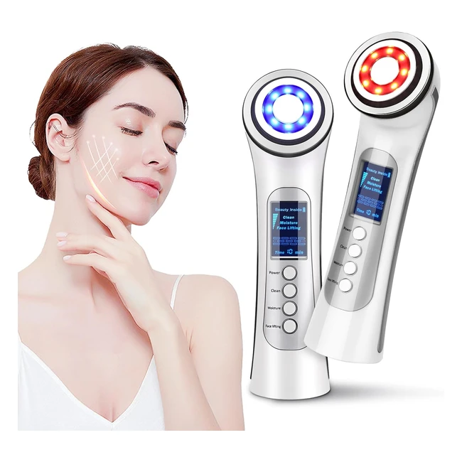 Masajeador Facial Carer Beauty 5 en 1 RF LED Iones Vibración