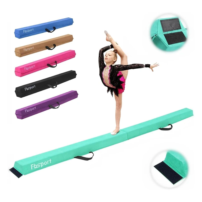 Poutre Gymnastique Enfant FBSport 240270300 cm - Pliable et Antidrapante