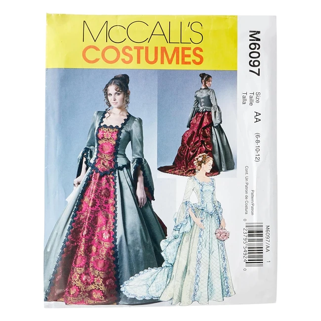 Costume Vittoriano Misses 681012 - Modello con Istruzioni di Cucito