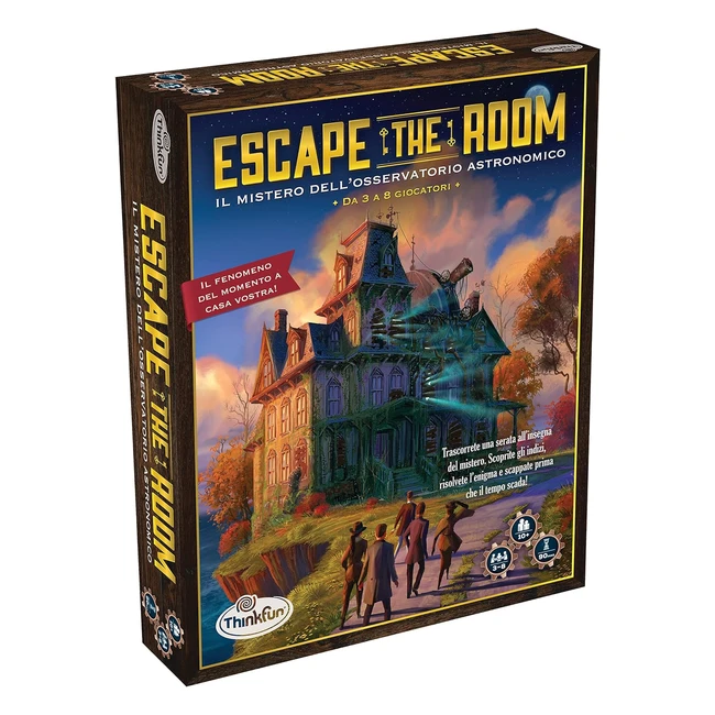 Thinkfun Escape the Room - Il Mistero dell'Osservatorio - Gioco di Logica per Adulti - 38 Giocatori - Età 10+